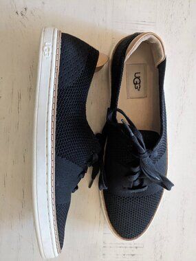 Ugg Pinkett Trainer Shoes Sneakers Women's Size 8.5 Black & Tan